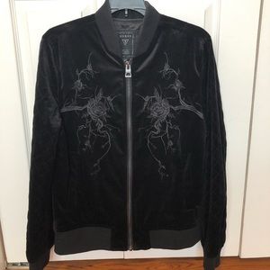 Black suede Guess jacket